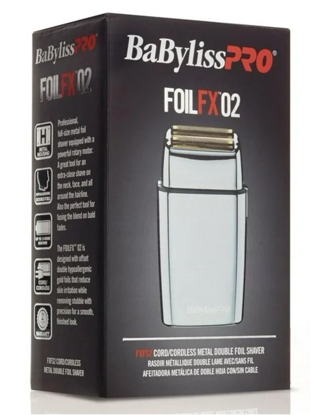 BaBylissPRO FoilFX02 Cordless Double-Foil Shaver in Silver